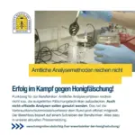 Erfolg für Erwerbsimker bei Honigfälschung
