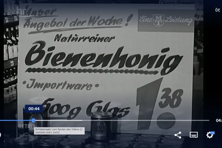 HR-Fernsehen-1965-Honigverbrauch in Deutschland