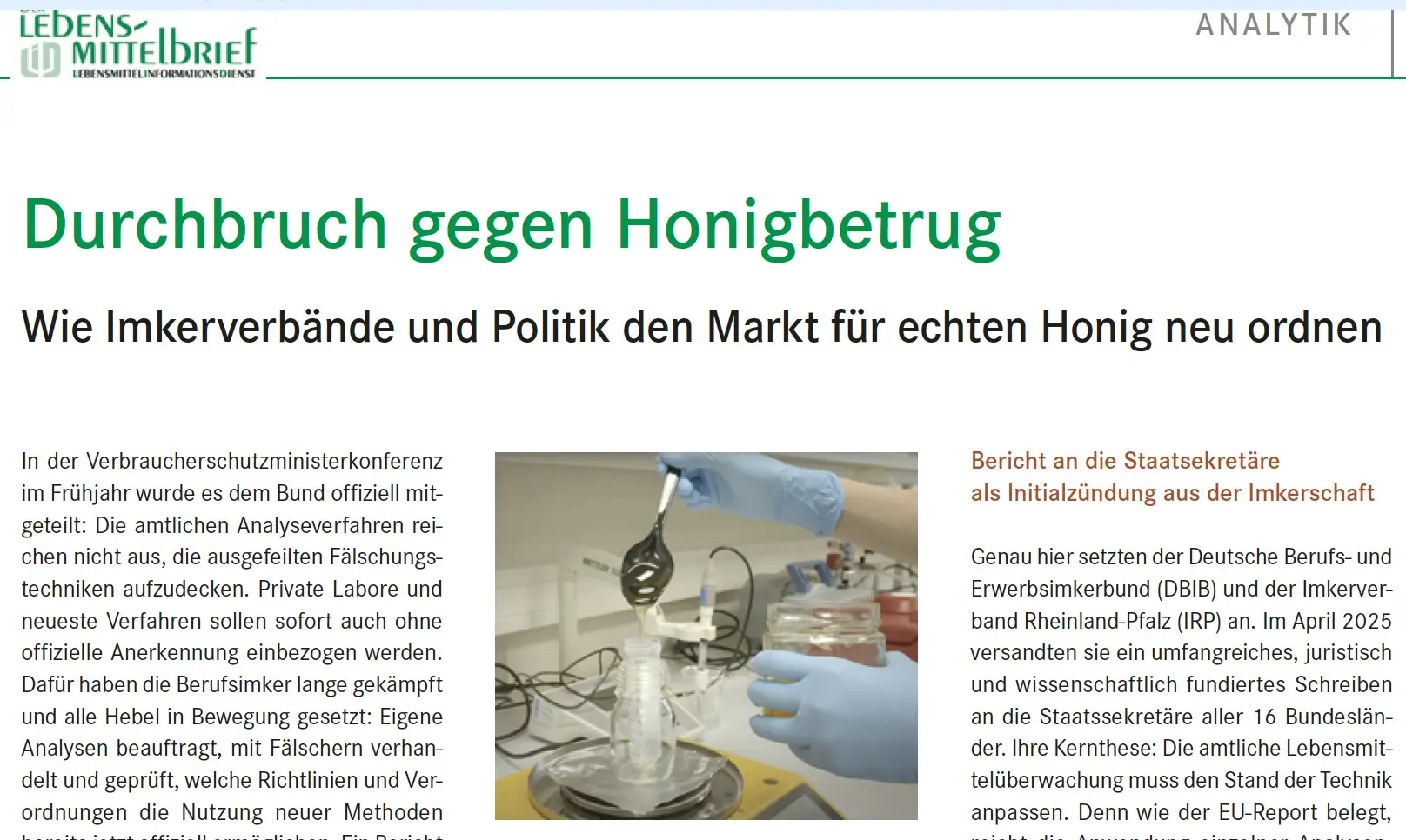 Durchbruch gegen Honigbetrug: Wie Imkerverbände und Politik den Markt für echten Honig neu ordnen